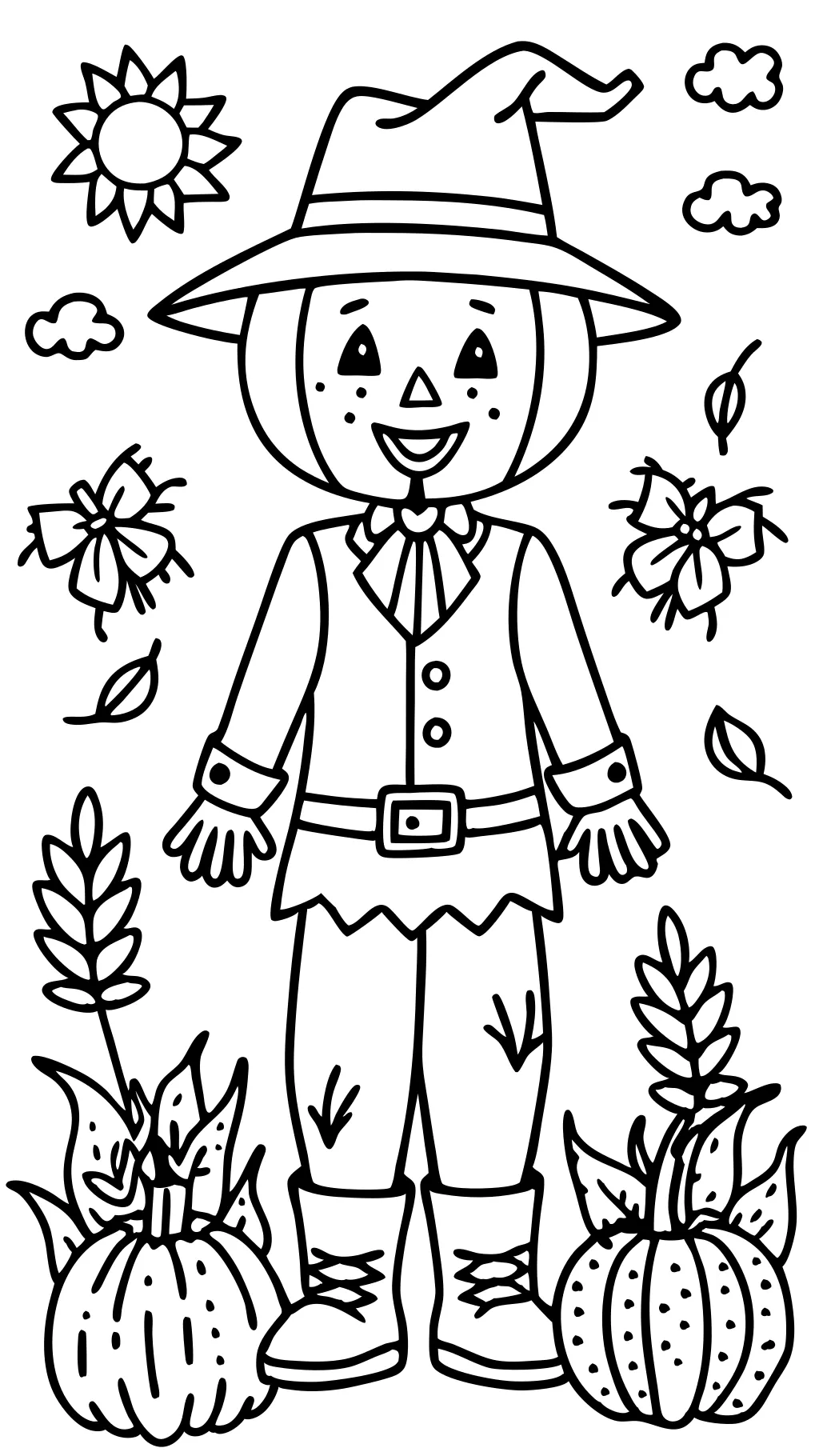 scarecrow coloring pages